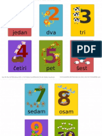 Gus on the Go Printable Numbers Flashcards Croatian