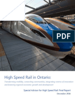 High Speed Rail in Ontario Final Report