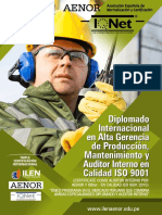 Diplomado Internacional en Alta Gerencia de Produccion Mantenimiento y Auditor Interno de Calidad ISO 9001