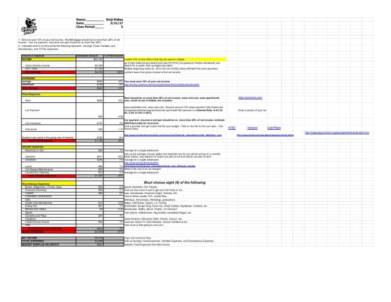 Personal Budget Planning Guide | PDF | Economies | Loans