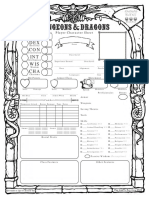 Old School 5E D&D Character and Spell Sheet (Form) - 1