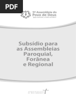 Assembleias Paroquial_ Forânea e Regional
