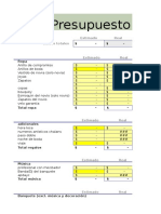 Presupuesto Boda Excel