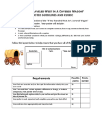 Covered Wagon Poster Rubric