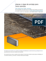 Cómo Calcular Placas o Vigas de Anclaje para Pantallas en Terreno Arenoso