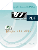 Folleto Excel Iii 2010 Digital PDF