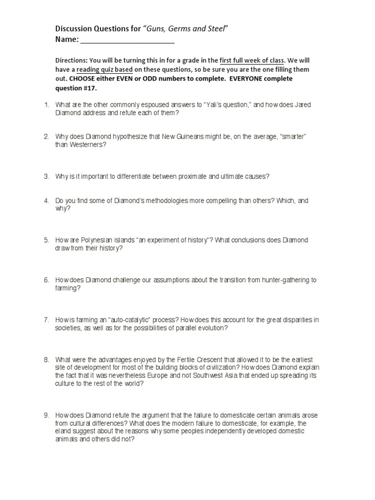 Guns Germs And Steel Pdf Answers