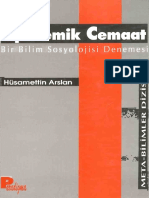 Hüsamettin Arslan - Epistemik Cemaat (Bilim Sosyolojisi)