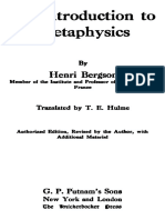 Bergson, Henri - An Introduction To Metaphysics (Putnam, 1912) PDF