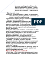 ¿Sabía que puede mejorar su salud y estado físico con tan solo aprender a respirar correctamente