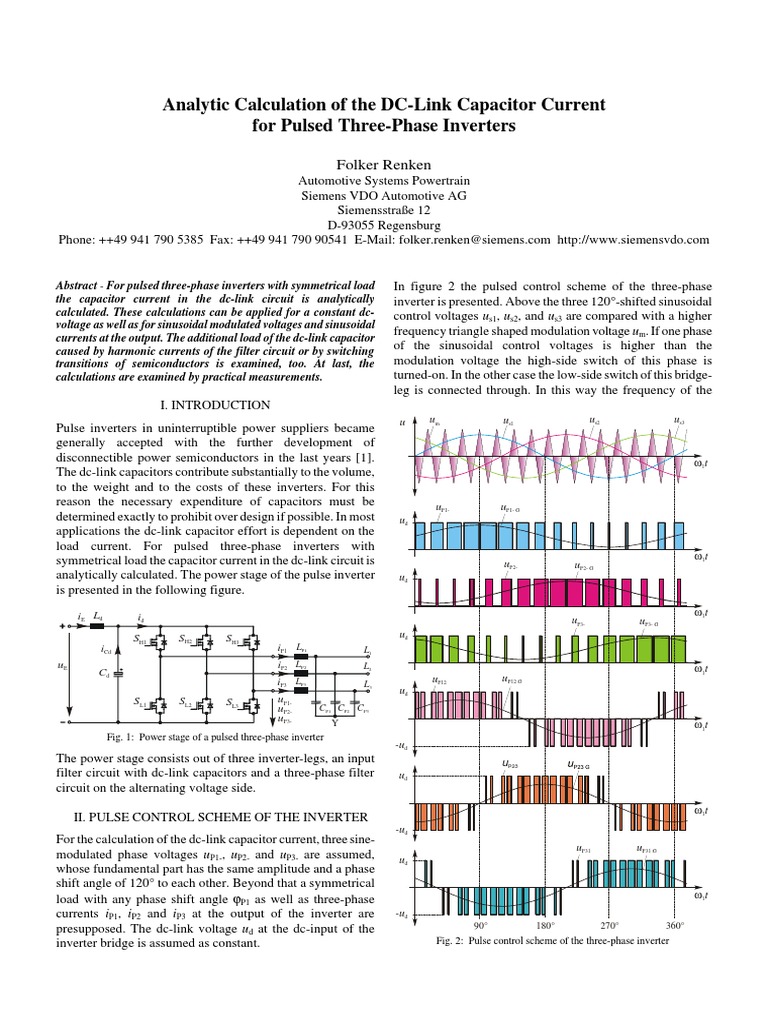 DC-Link Capacitor Current Analysis | PDF | Power Inverter | Capacitor