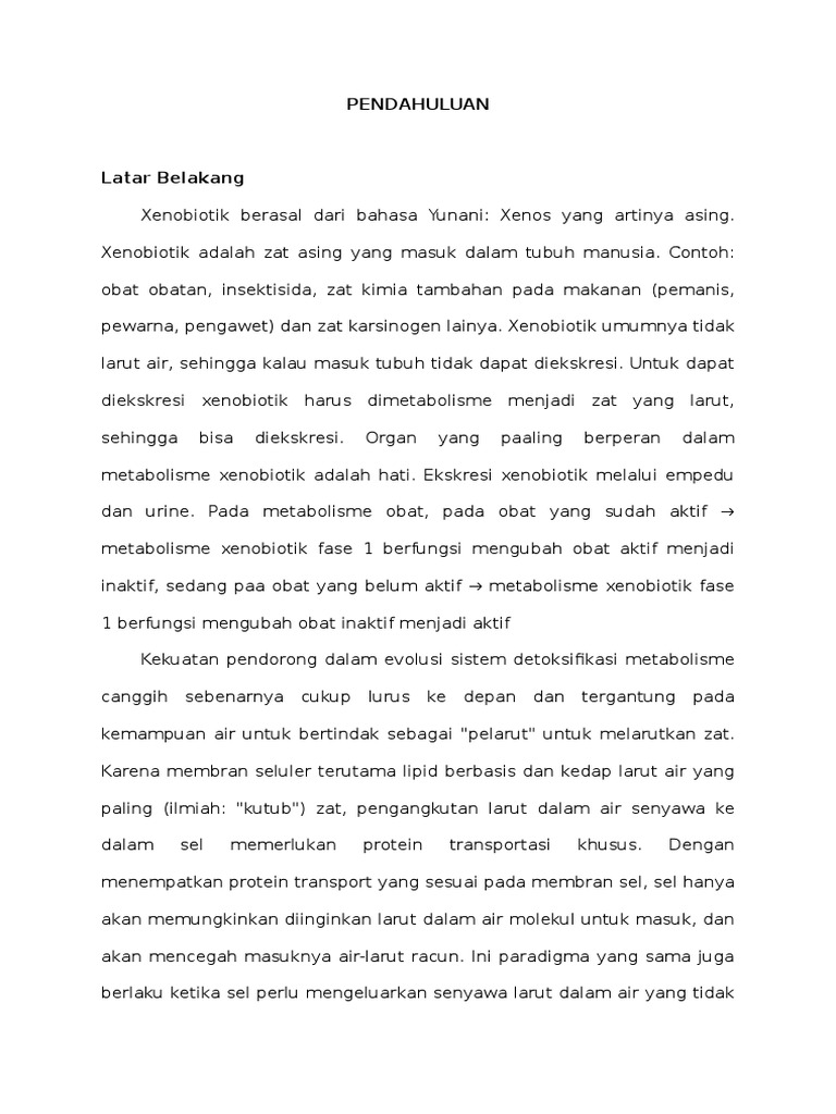 MAKALAH XENOBIOTIK