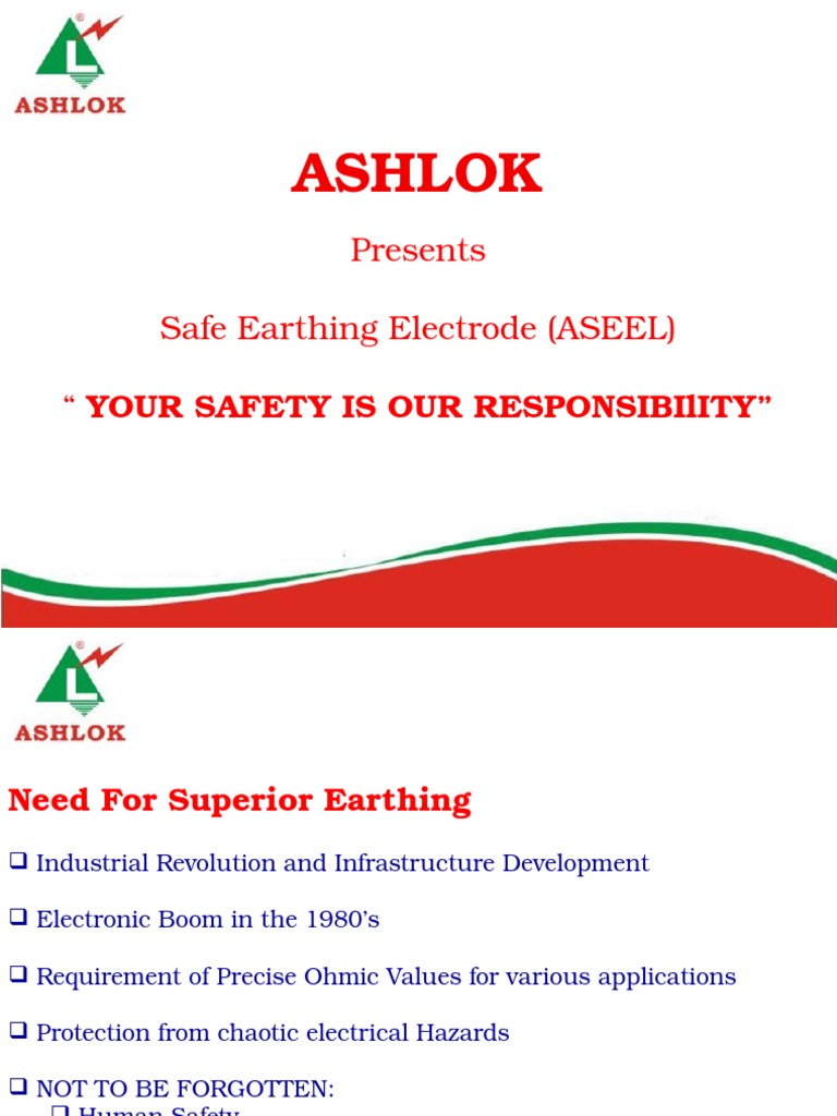 Ashlok Safe Earthing Solutions Overview | PDF | Soil | Corrosion