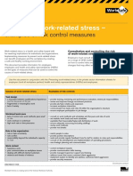 Preventing Work-Related Stress - : Examples of Risk Control Measures