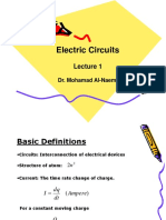 Electric Circuits: Dr. Mohamad Al-Naemi