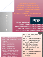 Ekologi Kelompok 1 (Undang-Undang Republik Indonesia Nomor 32 Tahun 2009)