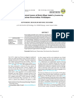 Reducing Post-Harvest Losses of Betel (Piper Betel L.) Leaves by Various Preservation Techniques