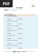 SP Checklist: Institute Name Case Name