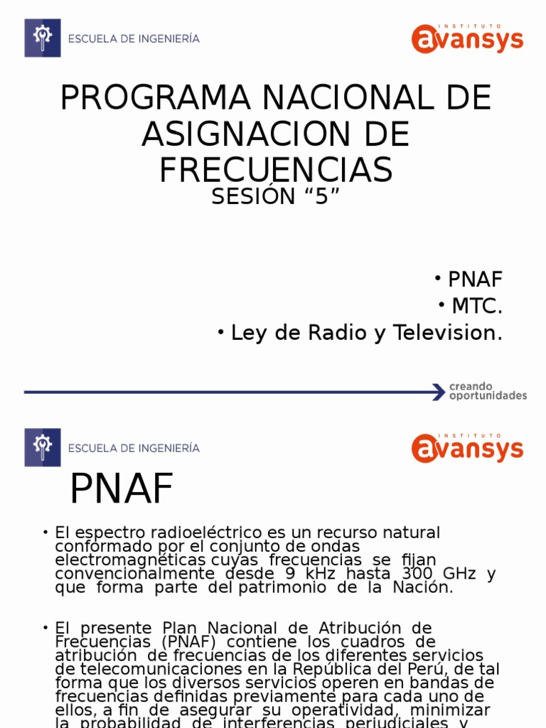 Plan Nacional de Atribución de Frecuencias | PDF | Radiodifusión | Radio