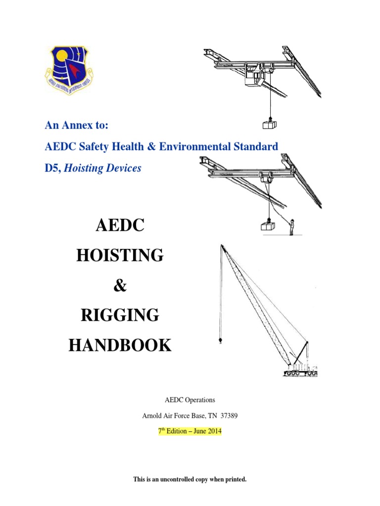 Hoisting & Rigging Handbook - AEDC PDF | PDF | Crane (Machine) | Brake