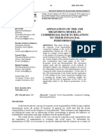 Commercial Bank CSR Measuring Model and Financial Performance