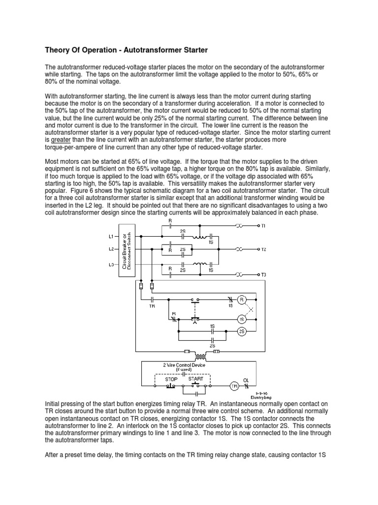 Autotransformer Starter Operation Guide | PDF | Transformer | Magnetic ...