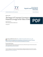 The Impact of Corporate Governance and Financial Leverage On The Value of American Firms