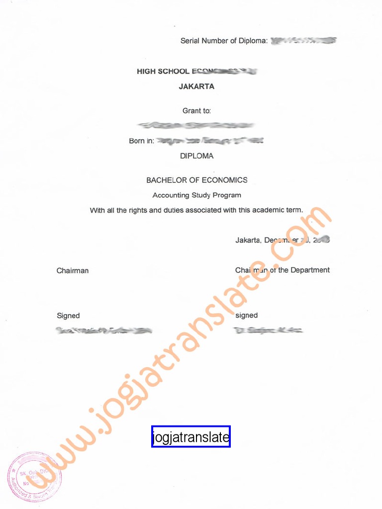 Contoh Terjemahan Tersumpah Sworn Translator PDF