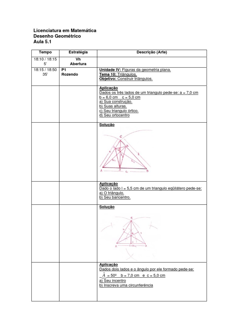 Matemática - Desenho Geométrico - Aula05 Parte01 | PDF | Geometria ...