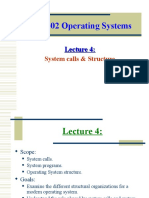 Lecture4 System Calls and Structure