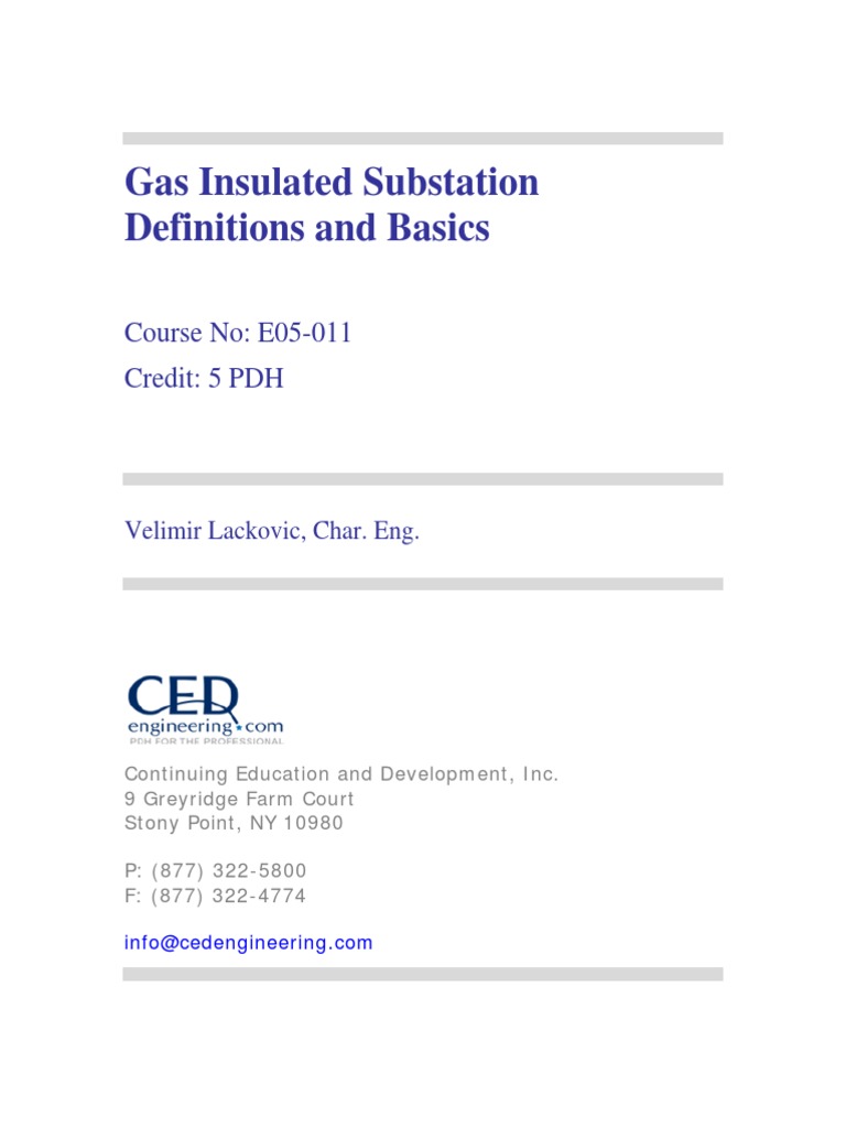 Gas Insulated Substation Basics | PDF | Electrical Substation | Switch