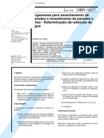 NBR 13277 - 1995 - Argamassa para Assentamento - RetenÃ§Ã£o de Ãgua.pdf