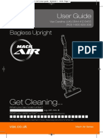 User guide for Vax bagless upright vacuum cleaners