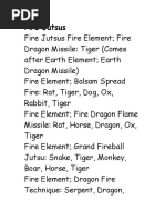 Naruto Jutsus With Hand Signs Dragon Snake