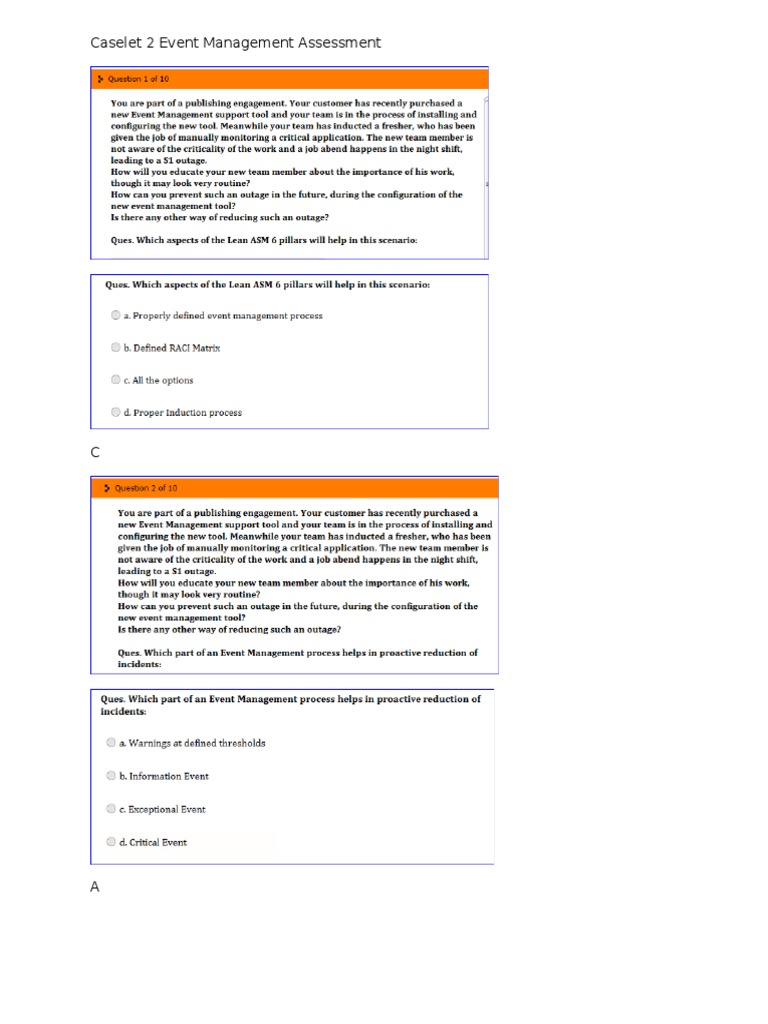 Caselet 2 Event Management Assessment | PDF