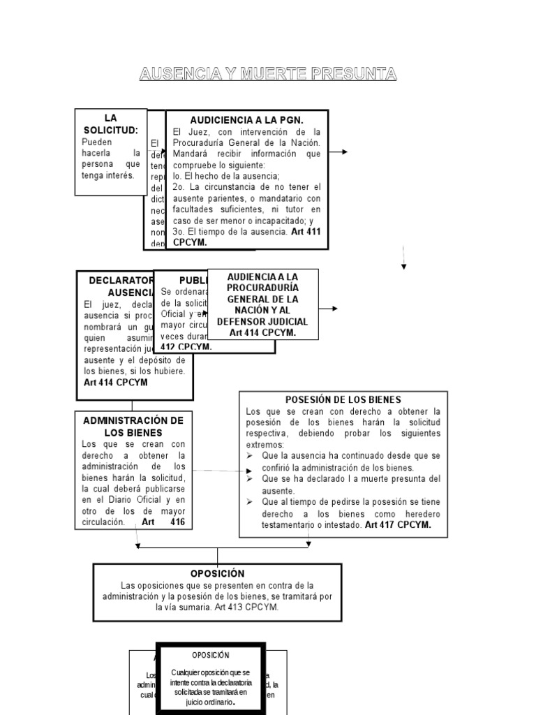 Esquema Ausencia y Muerte Presunta | PDF | Gobierno | Justicia