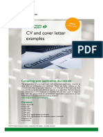 CV and Cover Letter Examples: Compiling Your Application Documents