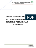 Manual de Organizacion de La Direcc. Gral de Turismo y Desarrollo Economico