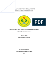 Perancangan Campuran Beton Berdasarkan Metode Sni