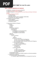 2017 BAR Tax Law Review Syllabus