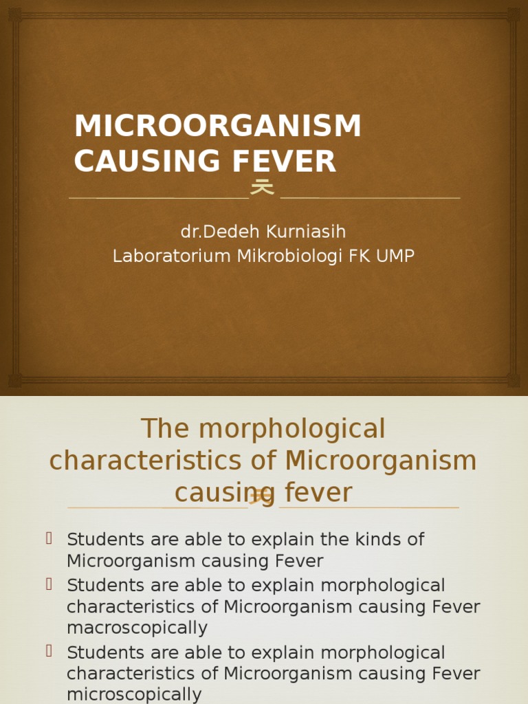 Microorganisms That Cause Fever | PDF | Streptococcus | Staphylococcus