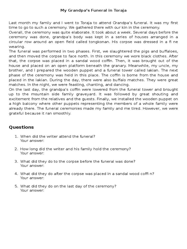 Download My Grandpa S Funeral In Toraja Questions