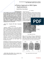 A Fingerprint Pattern Approach To Hill Cipher Implementation