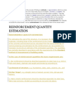 Reinforcement Quantity Estimation: Estimation (Or Estimating) Is The Process of Finding An Estimate, or