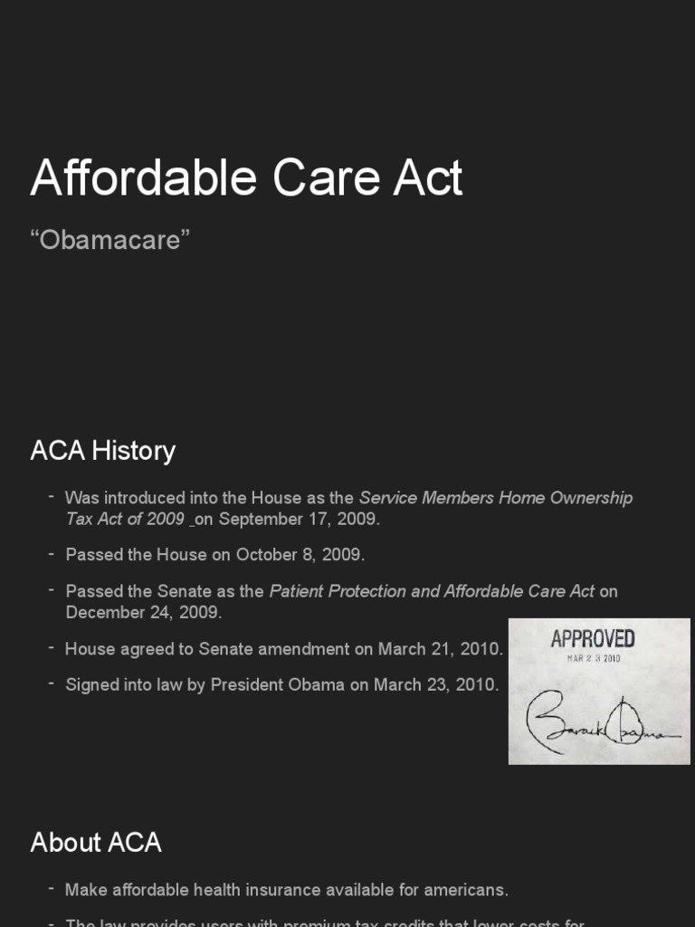 History and Impact of the ACA | PDF | Social Science