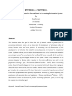 Internal Control: The Role of Internal Control To Prevent Fraud in Accounting Information System