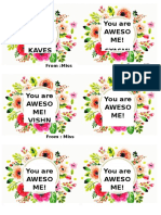 You are awesome teacher's day cards from students