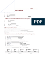 Nastavno Livce Present Simple Vs - Present Continuous