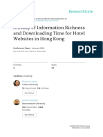 A Study of Information Richness and Downloading Time for Hotel Websites in Hong Kong