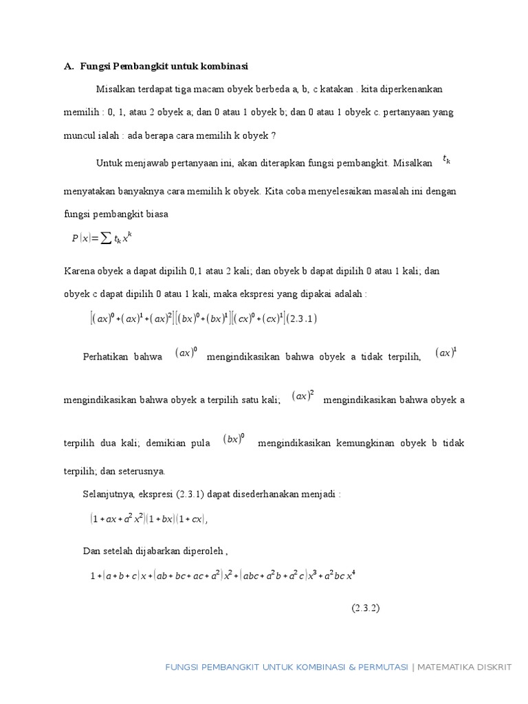 Kombinasi Dan Permutasi